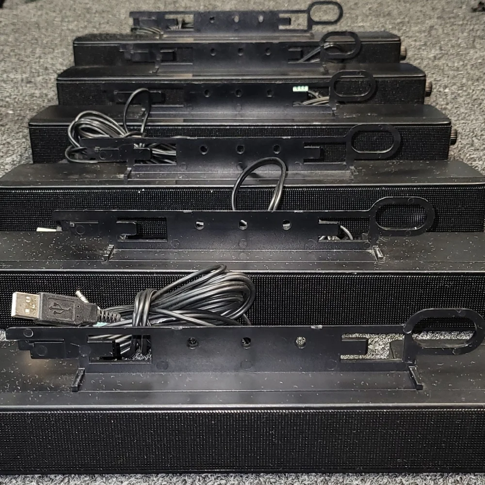 6x HP LCD Speaker Bar Soundbar | MODEL: OP-090003 | Power & Audio TESTED | USED